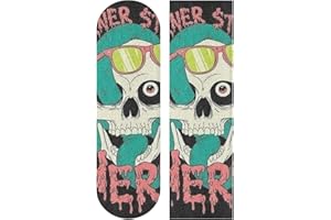 Mnsruu Bande antidérapante en forme de crâne pour planche de scooter 22,9 x 83,8 cm