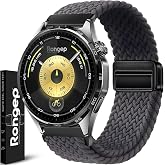 Rongep [&Ouml;rg&uuml; Loop] Huawei ile Uyumlu 22mm Kordon GT6/GT6 Pro/GT Runner 2/GT5/5 Pro/GT4/GT3/3 Pro 46mm i&ccedil;in Manyetik Toka GT6 