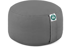 Present Mind Cuscino Meditazione Yoga Zafu, Altezza 20 cm, Rivestimento in Cotone Lavabile