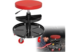 ‎HENGMEI HENGMEI Werkstatt Rollbrett Werkstatthocker Rollsitz Montageliege mit 360° Rollen Montagehocker Garagenhocker inkl. Aufbewahrungsbox Paletten (Typ B)