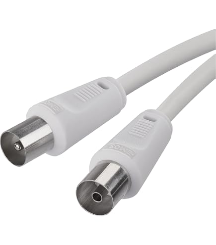 Câble Coaxial Goobay 3,5 M - IEC Male/female - Blanc - 75 Ohm - RG59 - Pour Connexions Audio/vidéo
