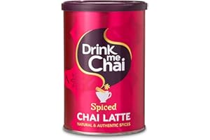 Drink Me Chai Spiced Chai Latte 250g (Paquete de 1) Solo se Agrega Agua | Té de Chai Latte en Polvo (16 porciones)