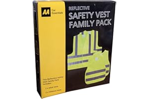 Global Accessories AA Car Essentials High Visibility Vest - Family Pack