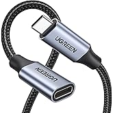 Ugreen Gen2 100 W Thunderbolt 3 Type-C to Type-C &Ouml;rg&uuml;l&uuml; Uzatma Kablosu 50 cm | iPhone 17/16, MacBook M4, iPad Pro/Air 2024, G