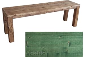TOTAL WOOD 2012 Gartenbank Sitzbank Holzbank parkbank terrassenmobel für Innen und Außen geeignet Nach Maß verfügbar (Classic imp) (GRÜN, 150X38.5X50)