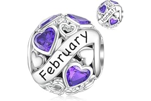 SEVENWELL Geburtsstein Charms for Pandora Charm 925 Sterling Silber Geburtstag Bead Charm