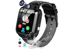 JUBUNRER Smartwatch Bambini GPS Telefono SOS Sveglia Giochi Impermeabile Fotocamera Modello di Classe Smartwatch Bambina Orologio Bambino Ragazzi Ragazze Regali- Compleanno- per 3-12 Anni