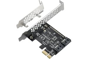 YBBOTT Scheda di espansione SATA III 6Gbps a 2 porte, scheda controller SATA per slot PCI-Express 1x 4x 8x 16x, supporta sistemi Windows, Ubuntu, Vista.
