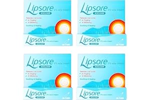 BEMACAR 4 x Cold Sore Cream 5% Aciclovir – Fast Acting Coldsore Cream – for Mouth Ulcer & Cold Sore Treatment (4 Packs x 2g Tubes)