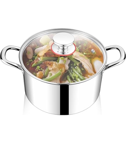 Demeyere Essentiële 5-laags 3-qt roestvrijstalen steelpan met deksel