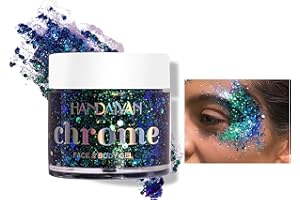 Beliky Girl Gel glitterato, gel per il viso, glitter per il corpo, paillettes, eyeshadow, paillettes sirena, liquido olografico, glitter chunky per unghie del viso (#06)