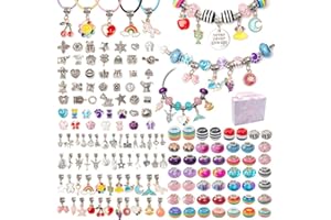 SHJOEE Kit di fabbricazione di braccialetti per ragazze, artigianato di gioielli, kit di gioielli e perline per bambini, braccialetto per ragazze, gioielli per bambini, kit creativo per bambini 5-13