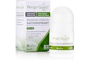Perspi-Guard Maximum Strength Antiperspirant Roll On Deodorant for Men, Women, Treats Excessive Sweating, Hyperhidrosis Lasts 3-5 Days, Unscented 30ml