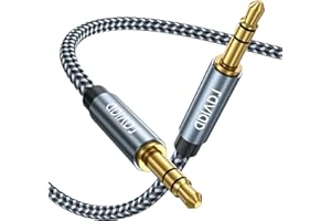 RAVIAD Câble Jack Audio 3.5mm Mâle vers Mâle [2M] Stéréo Nylon Tressé Câble Auxiliaire Voiture 3.5mm Male Male pour Casque, Haut-Parleur, Autoradio, TV, iPhone, Smartphones, PC, MP3