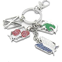 Porte-clés L'Attaque Des Titans - Emblème Métal Argenté, Shingeki No Kyojin, Accessoire Manga