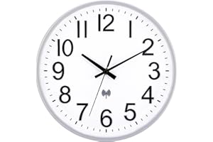 ACCSHINE Orologio da parete radiocontrollati, silenzioso, 30 cm, funzionamento a batteria al quarzo, facile da leggere, per stanze, casa, cucina, camera da letto, ufficio, scuola