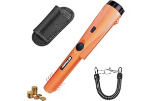 YAASIER Metaldetector Portatile, Metaldetector a Scansione a 360° Piccolo Professionale, Puntatore a Pin in Metallo Impermeabile IP66, Indicatore Luce di Allarme per Caccia di Monete D'Oro, Gioielli
