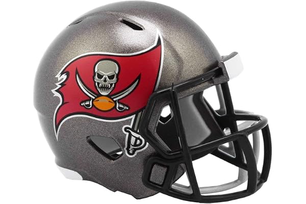 Casque de Football Riddell Speed Pro Mini de 5 cm - NFL - Tampa Bay Buccaneers - Adulte - Noir - Unisexes-Adultes - Casque de Football américain