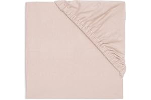 Jollein Sábana Bajera Ajustable de Jersey - para la Cuna - Wild Rose - 60x120cm - 100% algodón - Sábana Bajera Ajustable - Rosa Viejo