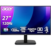 Acer EK271 G Monitor de 27 Pulgadas (69 cm) Full HD, IPS, 120 Hz HDMI, 75 Hz VGA, 4 ms (GTG), HDMI 1.4, VGA, AdaptiveSync