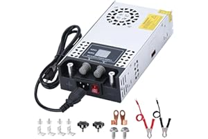 NUOFUWEI Ajustable DC 0-12V 50A 600W Fuente de Alimentación Transformador 230V CA a CC 0-12V 0-50A 600W Fuente Alimentación con Pantalla LED, Ajustable Salida Tensión Corriente 12V 50A Fuente Alimentación