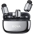 BOYA Mini 2 Micro Cravate sans Fil pour iPhone 15/16/17, Android, 5g, 48 kHz/24 Bit, Mini Micro sans Fil USB-C, Anti-Bruit 40dB, 100 m, 30 h, Microphone Lavalier Compact pour Interview, Streaming