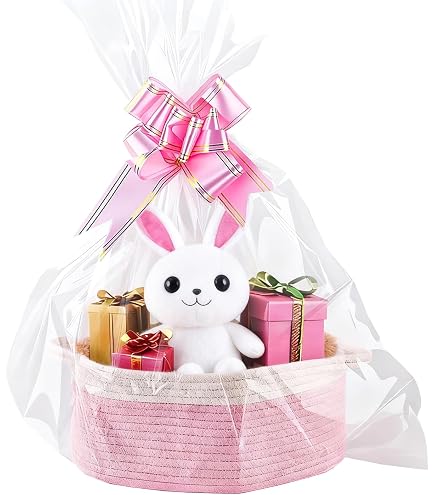 2 Paniers En Osier Avec Tissu - Décoration Shabby Chic Naturel