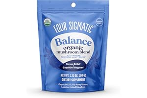 Four Sigmatic Adaptogen & Mushroom Blend Balance Mix – Adaptogen Complex with Ashwagandha, Moringa, Holy Basil, Reishi, Chaga & More