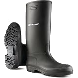 Dunlop, stivali Wellington da uomo universali in PVC Welly, Verde (Green), 44 EU