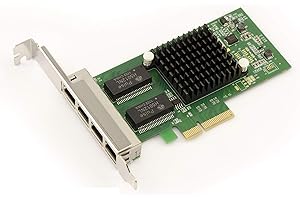 KALEA-INFORMATIQUE Scheda controller di rete con 4 porte Gigabit Ethernet su PCIe x4 con chipset Intel I350-T4