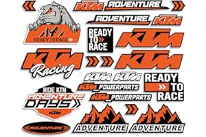 JAZWIND Adesivi Moto Adesivi Moto Riflettenti in Vinile, Moto Adesivi Decals per KTM 390 790 890 990 1190 Adventure 1290 Super Pronto Per Correre (FG-KTMX12)
