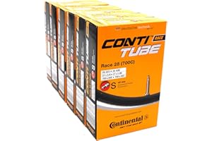 Continental Unisex-Adult 181781 Fahrradschläuche, Schwarz, 28 (6er Pack)