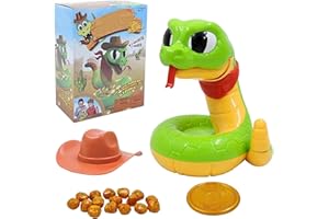 HENGBIRD Electric Horror Decompression Snake Toys, Rattle Heist Snake Game, Rattlesnake Toy Game, Horror Hungry Rattlesnake Gold Digger Game,Induction Trigger Pranks Toys for 8 9 10 11 12 Kids/Aldults