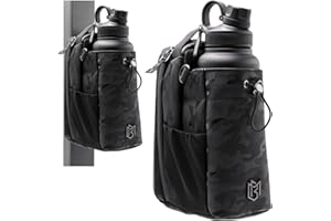 MAGNETIC BAG COMPANY Magnetic Bottle Bag Sling Bag for Men and Women | Gym Bag for Gym, Travel, Work, and Sports | Keep Your Items Off The Dirty Gym Floor with Magnetic Attachment (Black Camo)