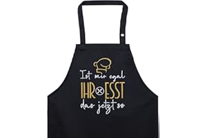 EXPRESS-STICKEREI Schürze kochen Mama/Oma - bestickte Kochschürze verstellbar mit Tasche mit tollem Design Backschürze für Frauen Schürze Damen Küchen-Schürze Muttertag Geschenk Mutter/Ehefrau