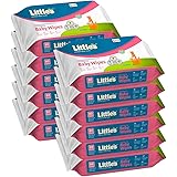 Little's Soft Cleansing Baby Wipes (80 Wipes, Pack of 12) I Extra Thick and Moist I Goodness of Aloe Vera, Vitamin E & Jojoba