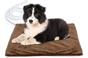 NAMOTEK Pet Heat Pad Safe Electric Heated Pad for Dogs and Cats Indoor Warming Pad with Auto Constant Temperature 50 x40cm UK Plug