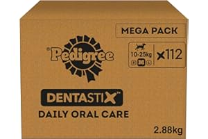 Pedigree DentaStix - Daily Dental Chews For Medium Dogs (10-25 kg), 112 Sticks