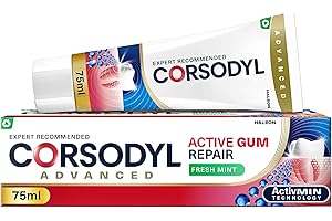 Corsodyl Active Gum Repair Toothpaste for Bleeding Gums, Fresh Mint, 75ml
