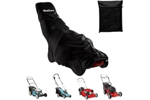 BLUESTARS Outdoor Lawn Mower Cover - Heavy Duty 600D Polyester Oxford Fabric, Waterproof, UV Resistant Lawnmower Covers for Outside - Universal Fit Push Lawn Mowers