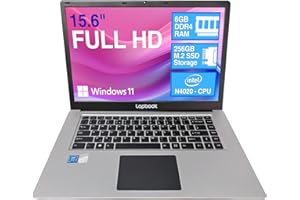 LAPBOOK 15.6" Full HD Laptop - 6GB RAM 256GB SSD Windows 11 Home, WIFI, Integrated Webcam - S15 N2 15 Inch Lightweight Laptop