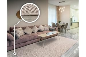 Tadi & Imperio1979 Alfombra Espiga, beige, rústica, efecto lana, mesa de comedor, alfombra de salón