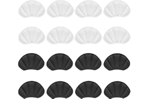 WUKEMAOYI 8 Paar Fersenpolster Schuhe, Fersenschutz für Schuhe, AntiRutsch Schuheinlagen für zu Große Schuhe, Hackenpolster Schuhes, Fersenschoner Selbstklebend Damen Herren(Schwarz, Weiß)