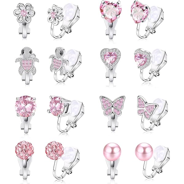 10 Paires Boucles d'Oreilles non Percées Boucles d'Oreilles Clip-on