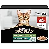 Purina Pro Plan Sterilised Kısırlaştırılmış Kediler i&ccedil;in Sığır Etli Yaş Mama 85 Gram, 10 Adet