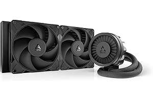 ARCTIC Liquid Freezer III Pro 280 - Water Cooling PC, AIO CPU Water Cooler, 2 x 140 mm, 38 mm Radiator, PWM Pump, VRM Fan, AMD AM5/AM4, Intel LGA1851/1700 Contact Frame - Black