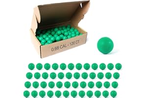 Dsoar Pelota de Goma Paintball Calibre .68 Paintballs Blandos de Entrenamiento Reutilizables Practica Paintballs, 120 PCS 3 Colores
