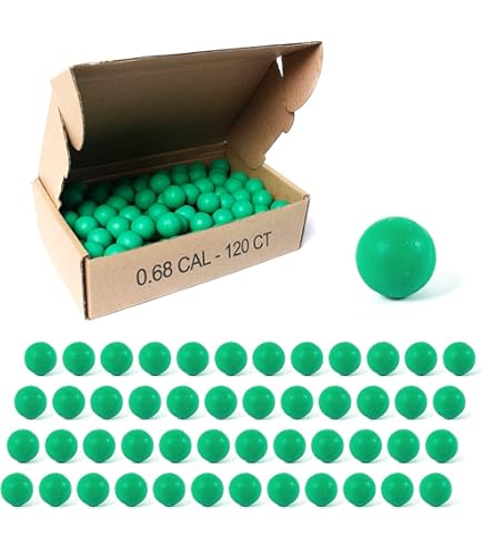 Balles D'entraînement Réutilisables 0.68 Cal - Caoutchouc Souple - Jaune - Génériques