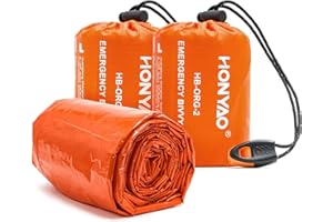 HONYAO Sac de Couchage de Survie, Sac de Couchage d'urgence, Bivvy de Survie Léger Camping en Plein air Randonnée, Couverture de Survie