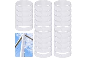 THEAQUE 50 Stück Tornetzgurte, Fußball-Befestigungsgurte, Fußball Zubehör, Fußballtorfalle, weiß, zum Halten von Fußballnetzen an den Torpfosten für Jungen und Kinder, Fußballtraining, 35,6 x 2,2 cm